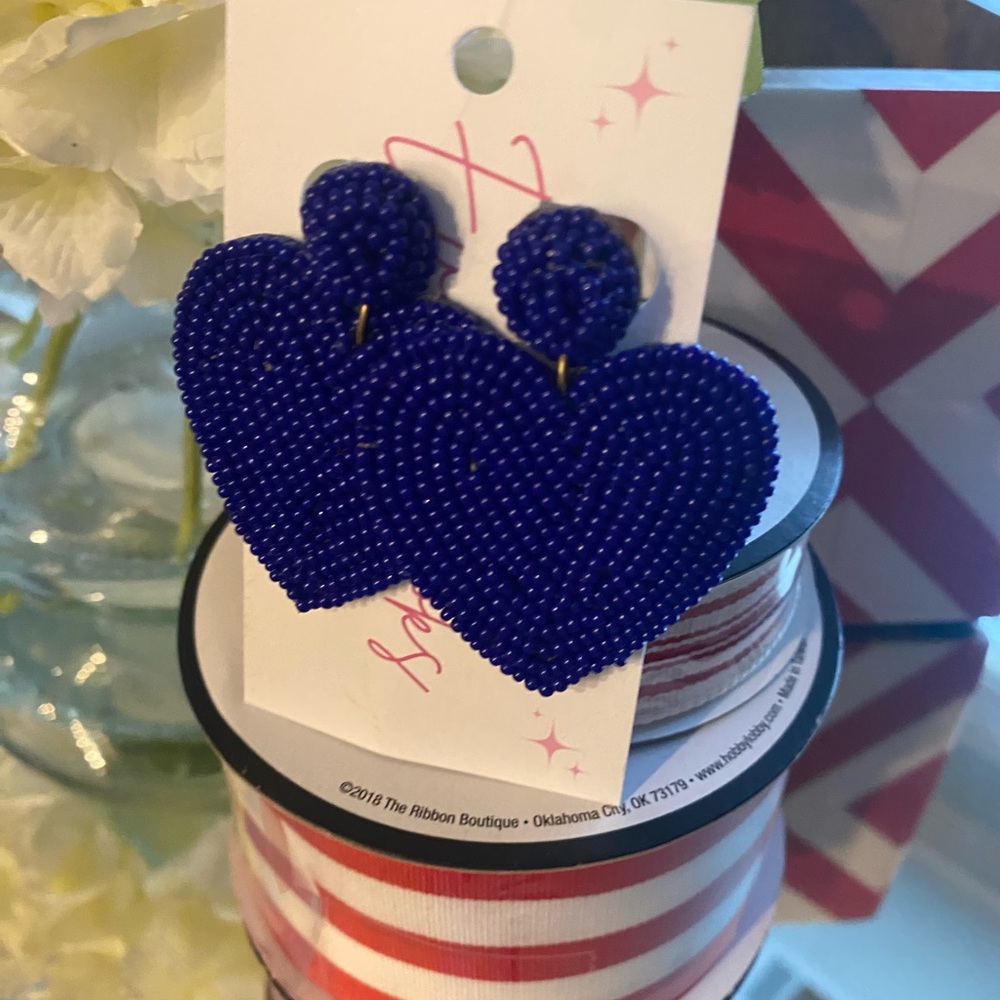 23. Beaded Heart Earrings